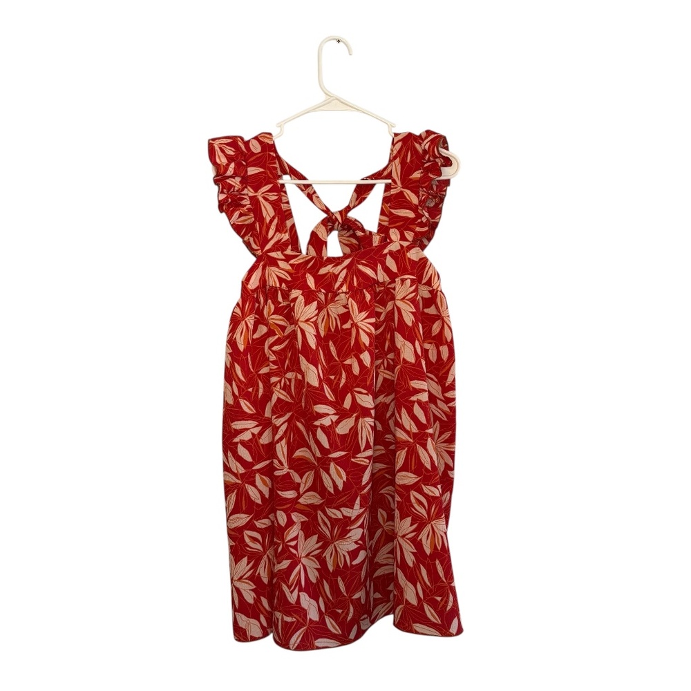 Krush Red Babydoll Floral Dress
